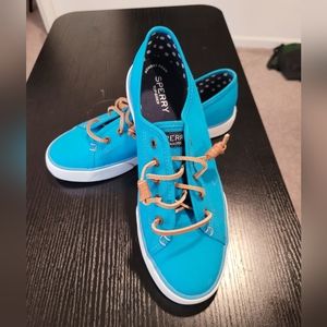 Blue cotton candy women Speery Seacoast Canvas sneakers